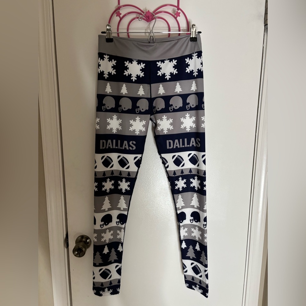 (XLUSION) Dallas Christmas Leggings - Gray and Blue